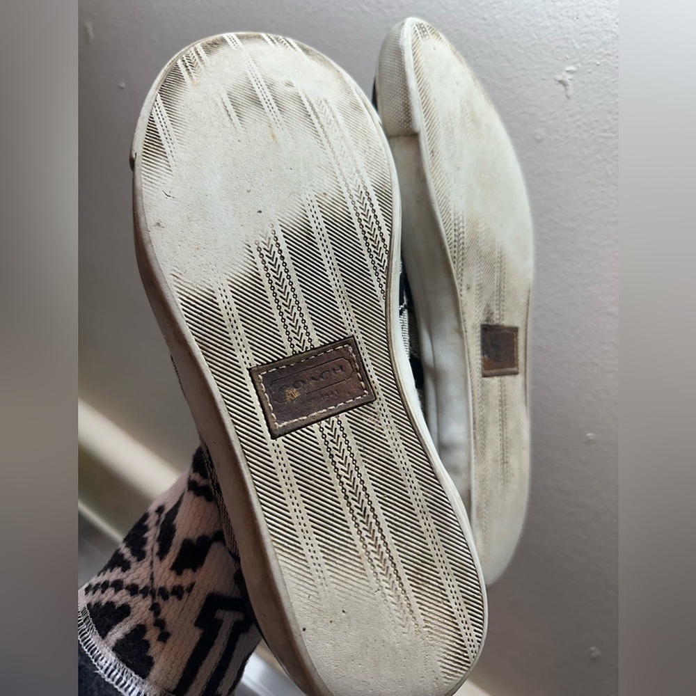 Coach Monogram Black and White Slip-Ons - Picture 13 of 13